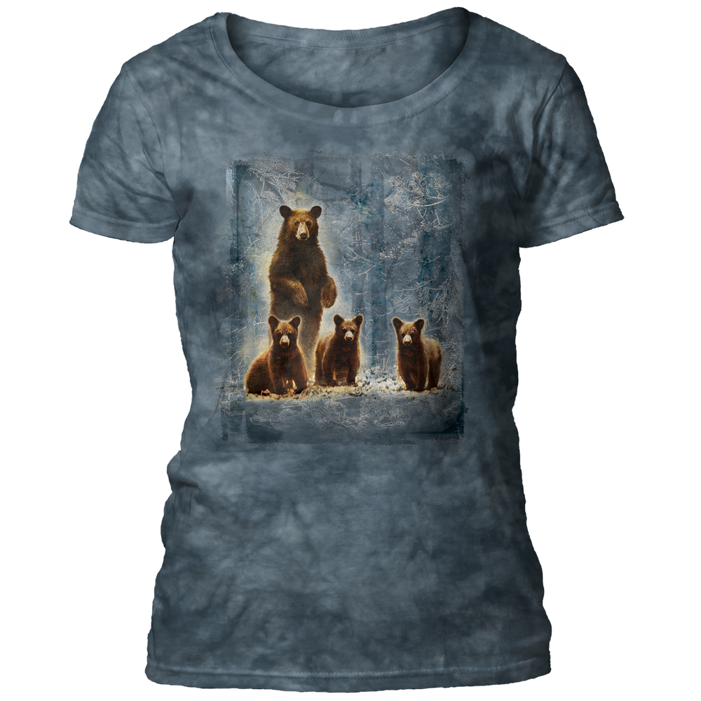 Vintage Bear Family Portrait Scoop T-shirt