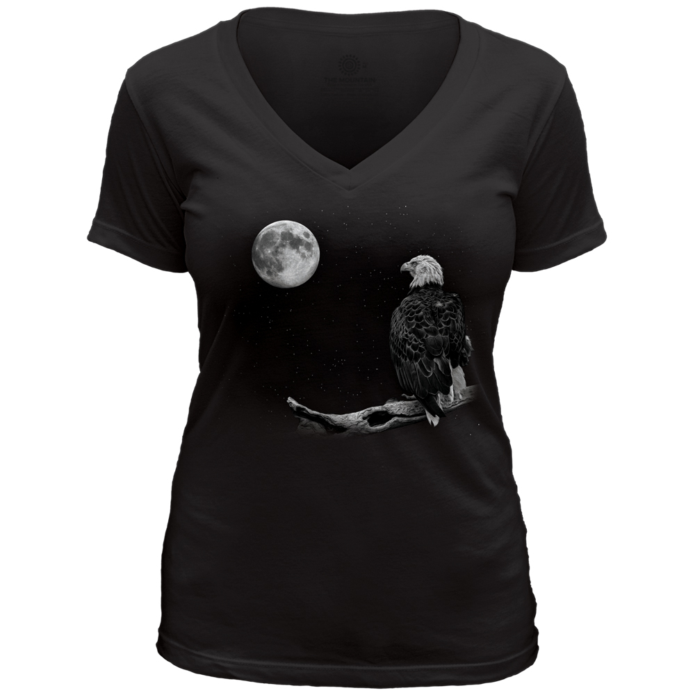 By The Light Of The Moon Eagle V-Neck Tri-Blend