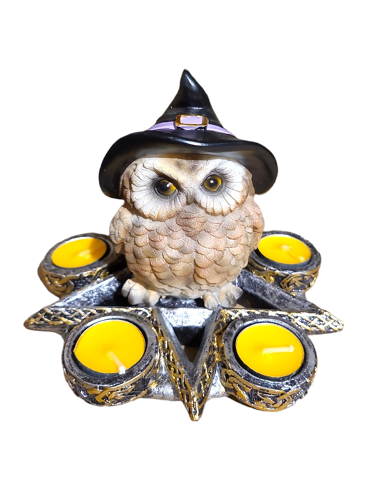 Brown Owl Pentagram Candles - 14*14*11cm