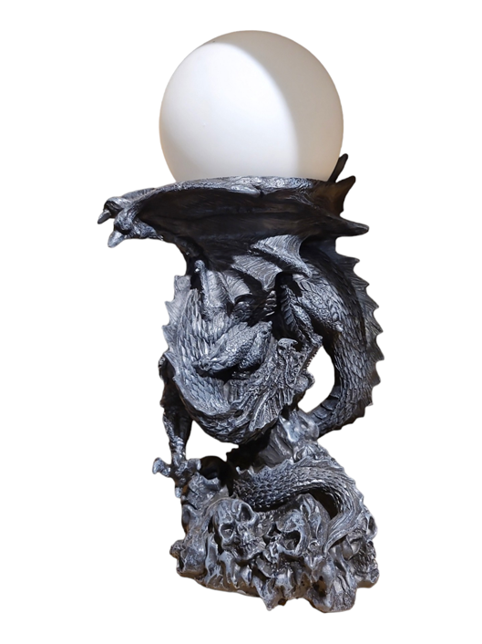 Black Dragon On Skulls - Light - 17*41cm