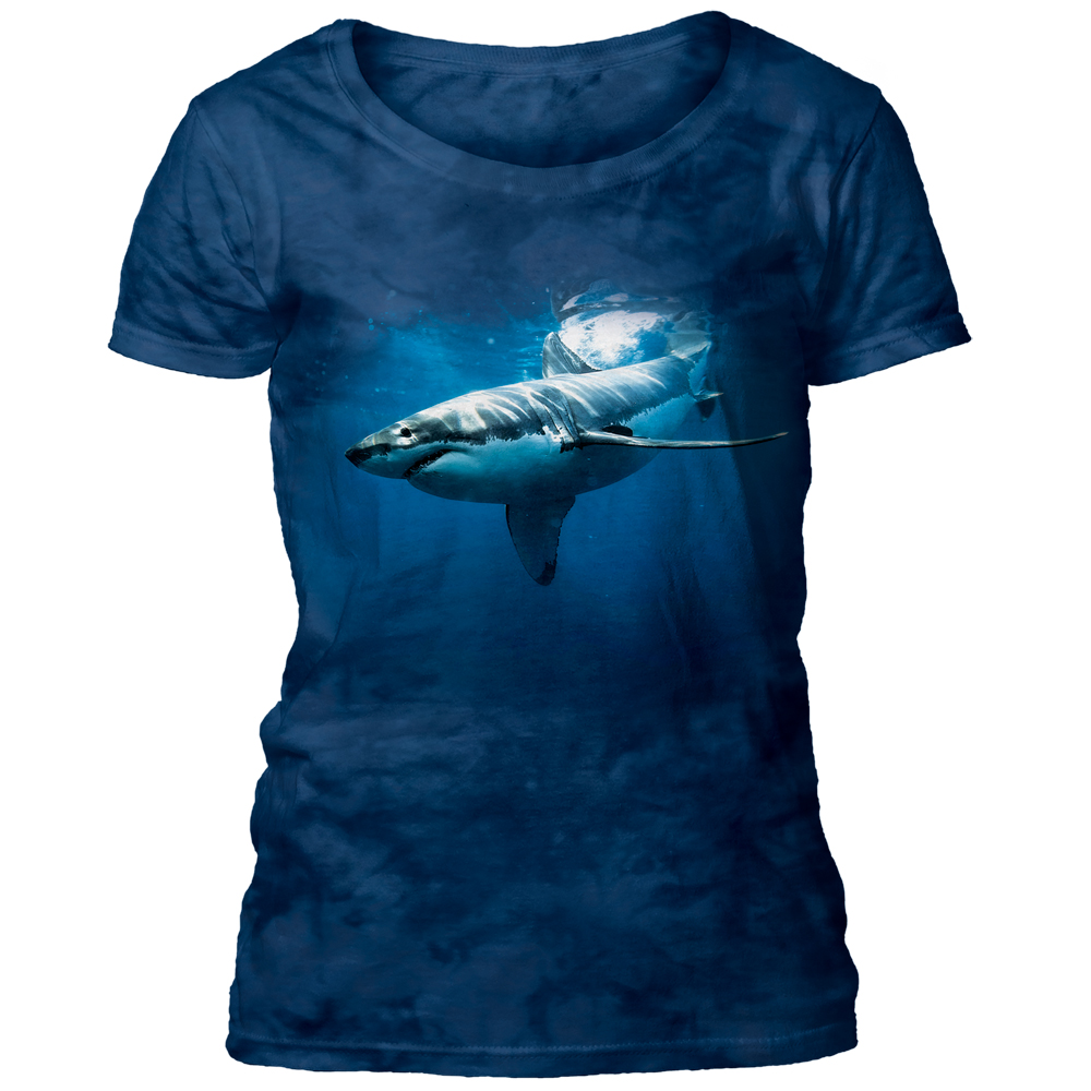 Deep Blue Shark Women's Scoop T-shirt