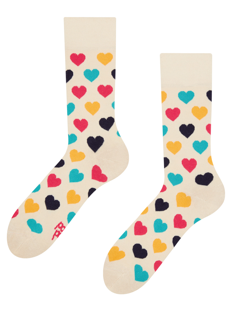 Regular Socks Colorful Hearts