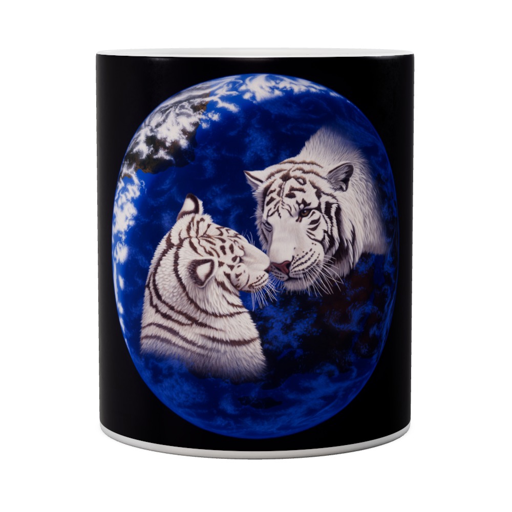 A Kiss For Mother - White Tigers Mug