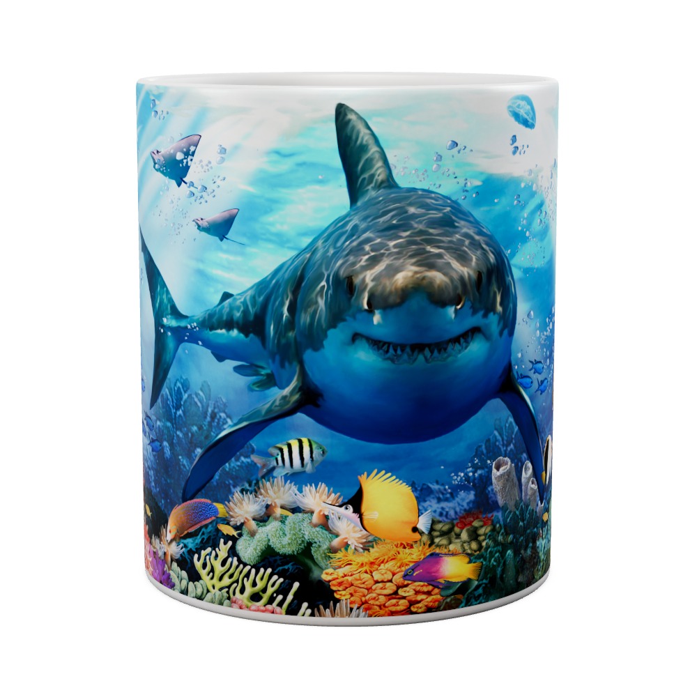 Mug Great White Shark And Sealife