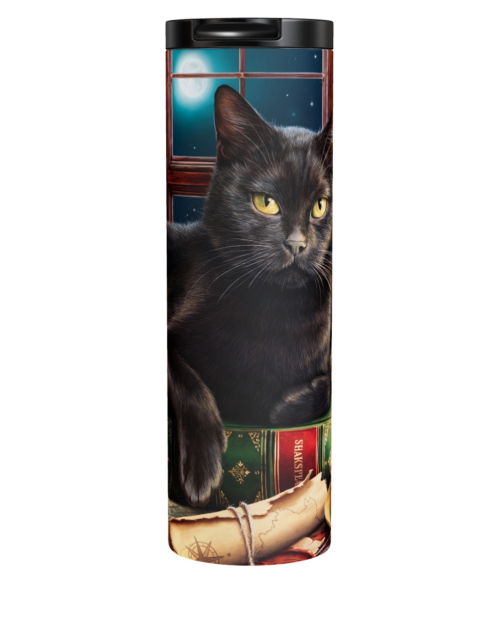 Black Cat By Candlelight Tumbler