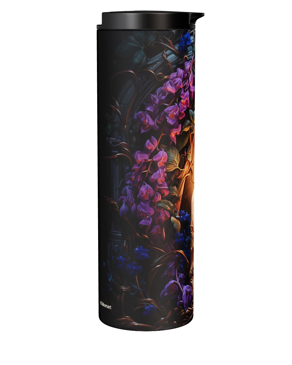 Candle With Purple Flowers Tumbler