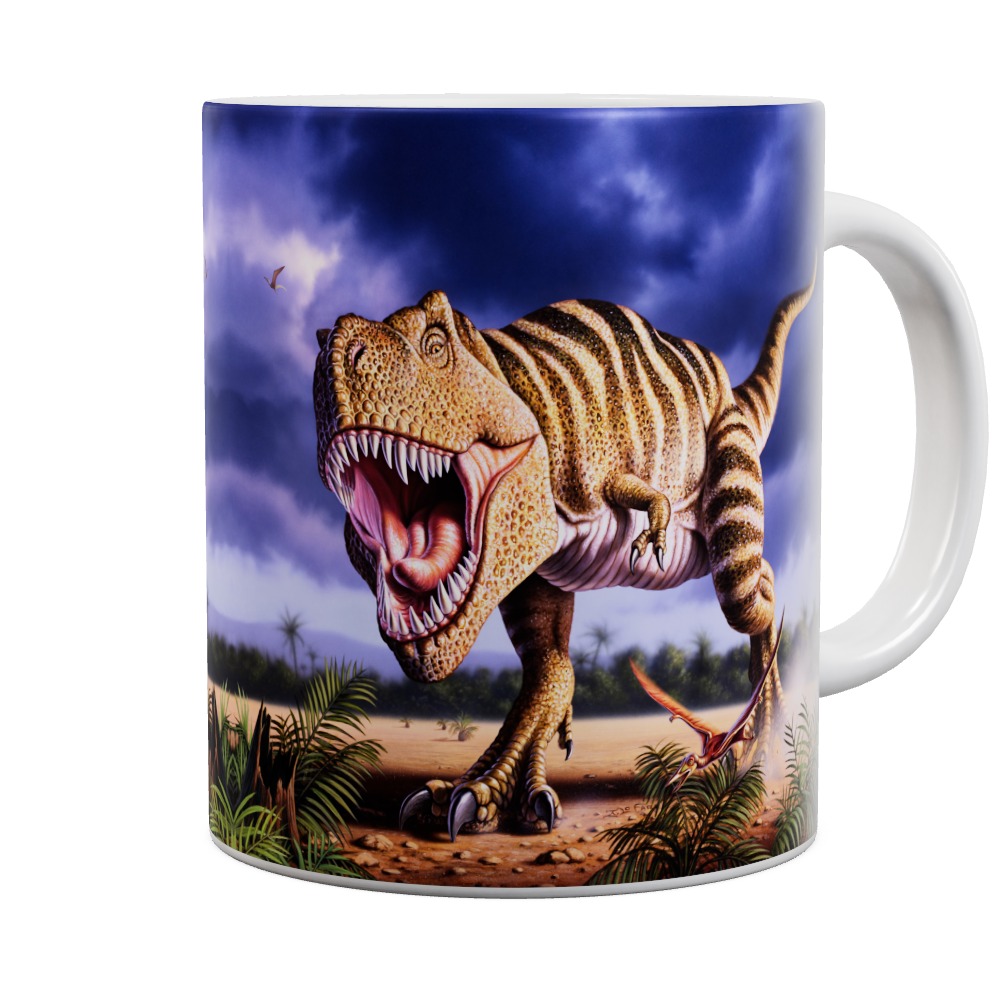 Striped T-Rex Mug