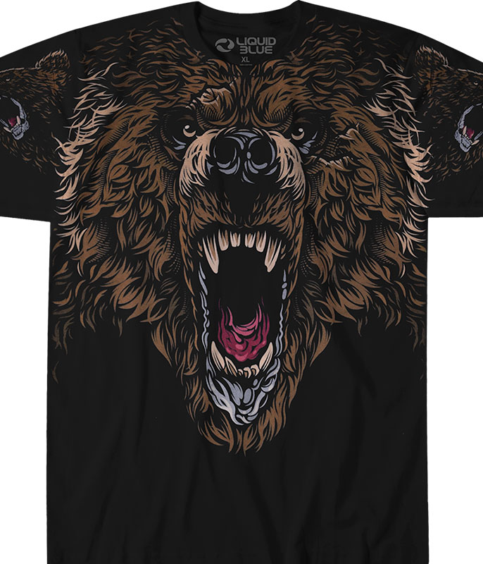 Grizzly Attack Exotic Wildlife T-shirt