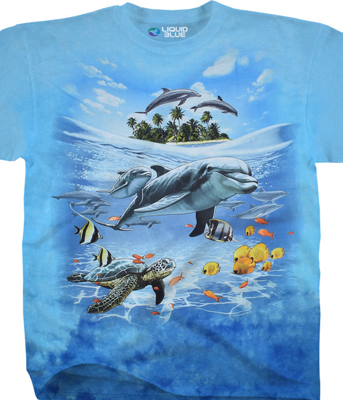 Dolphin Domain Aquatic Tie Dye T-shirt