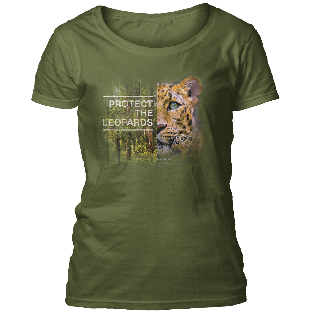 Protect Leopard Green Women's Scoop T-shirt