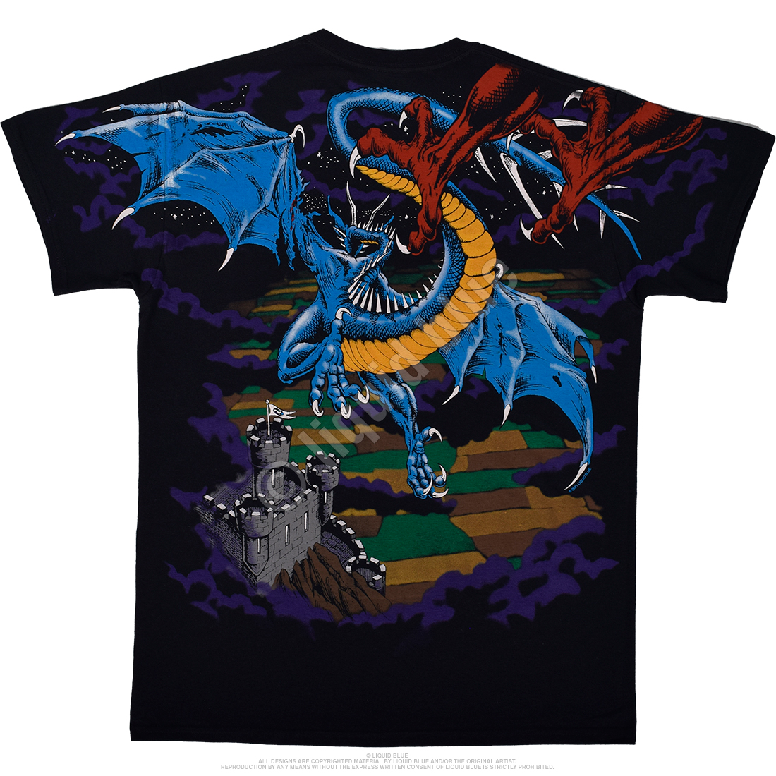Dueling Dragons Dark Fantasy T-shirt