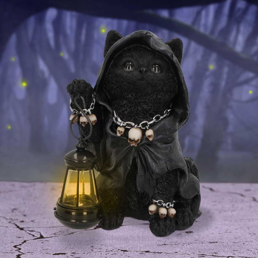 Reapers Black Cat Lantern - 18cm