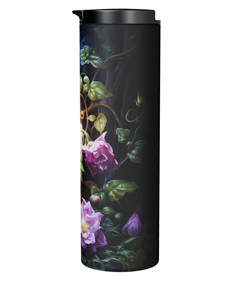 Candle With Pink Flowers Tumbler