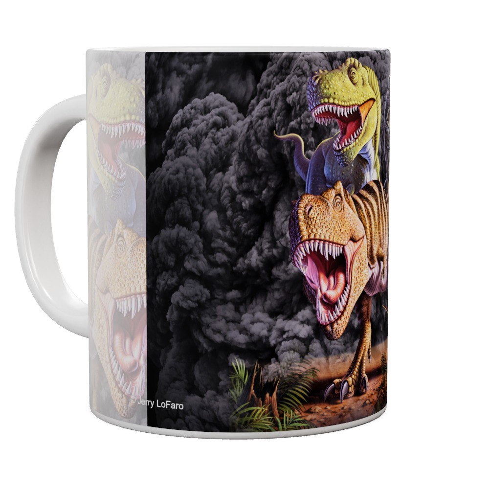 Triple Rex Black Mug