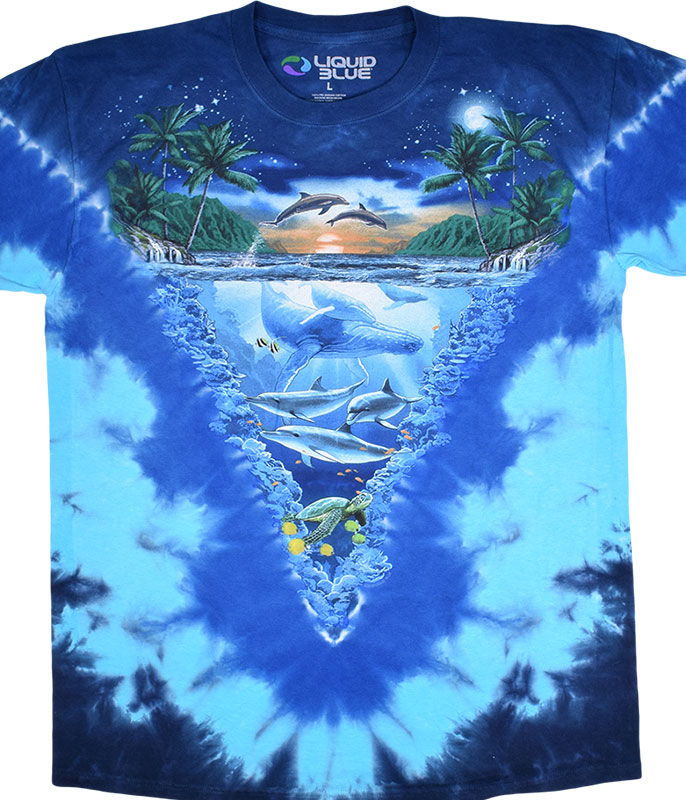 Night Time Dive Aquatic Tie Dye T-shirt