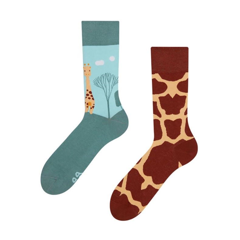 Good Mood Giraffe Unisex Adult Animal Socks