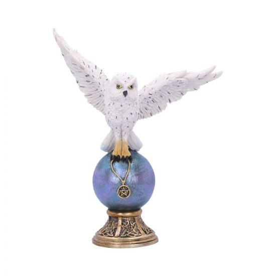 Snow Owl on Globe - 23.5cm