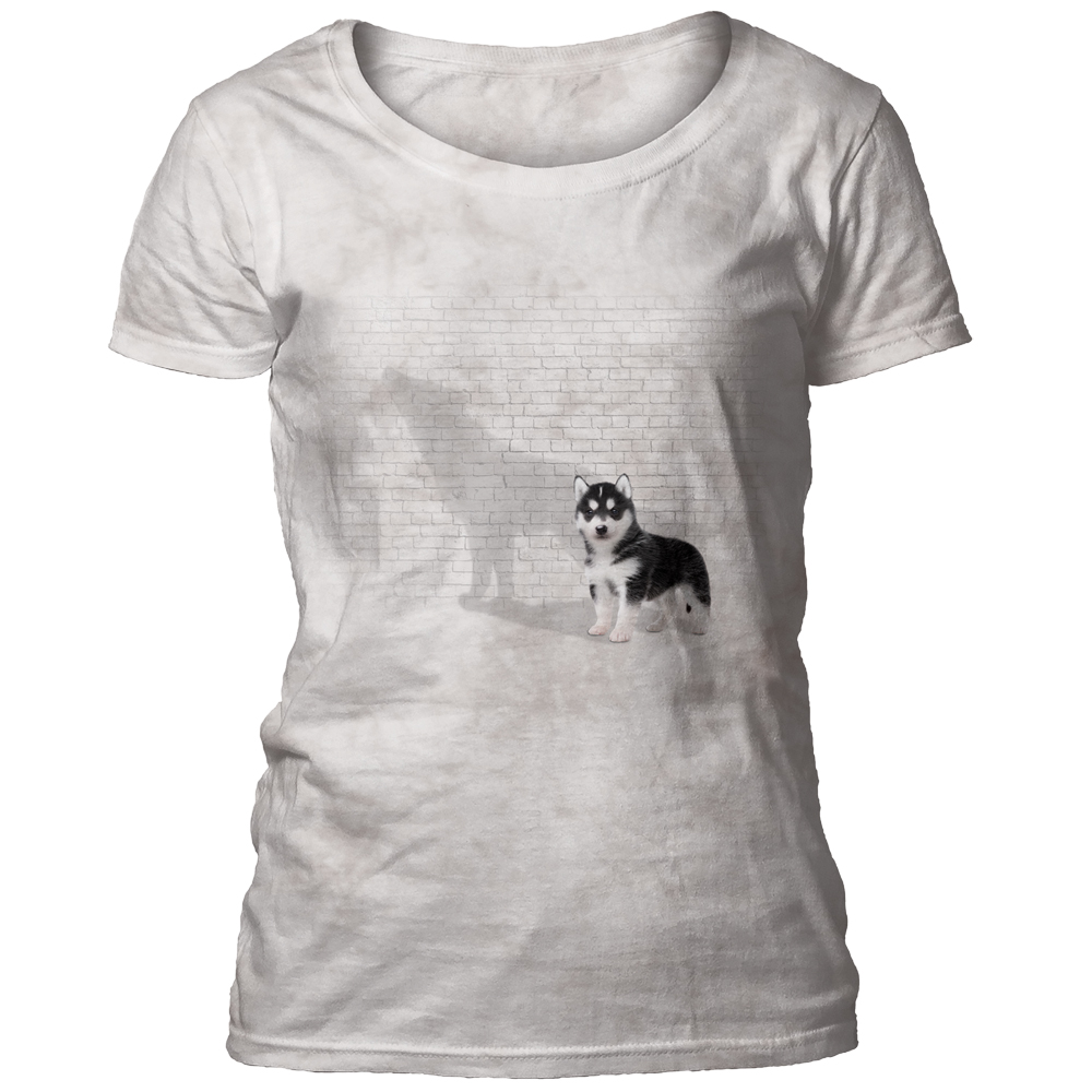 Shadow Of Greatness White Women's Scoop T-shirt