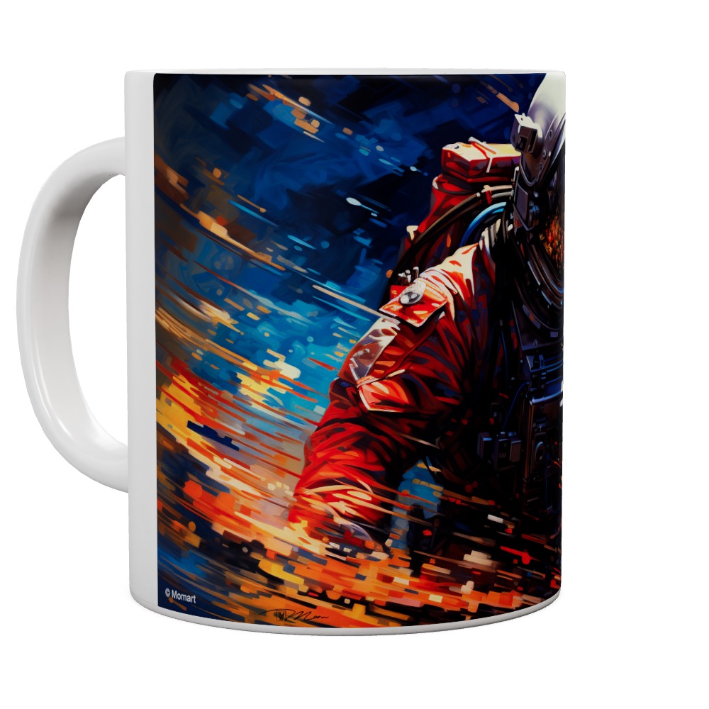 Astronaut In Space And Fire Mug