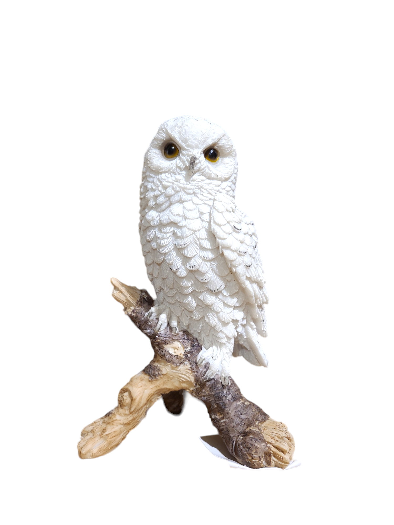 Snow Owl On A Branch - 16*8*21cm