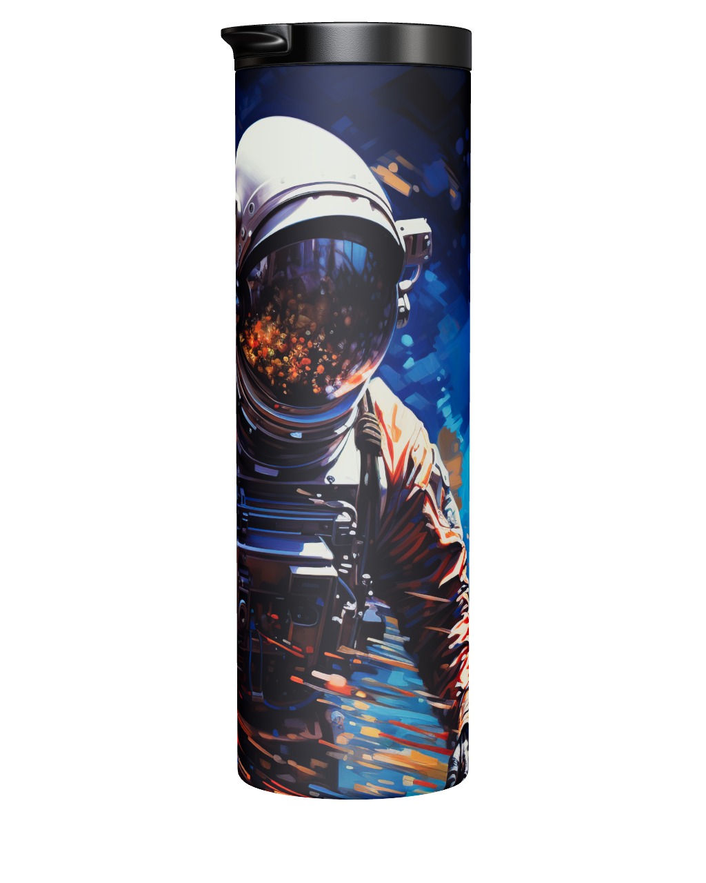 Astronaut In Space And Fire Tumbler