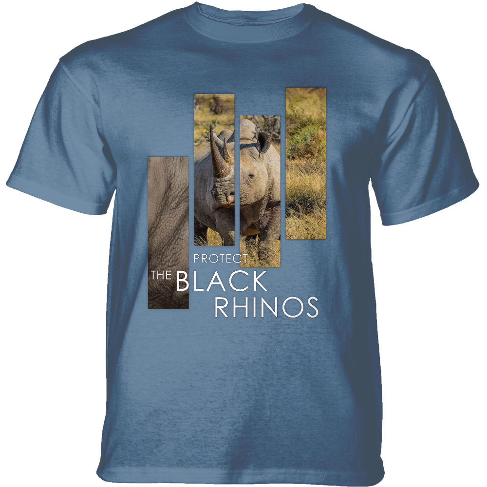 Protect Black Rhino Split Portrait Blue
