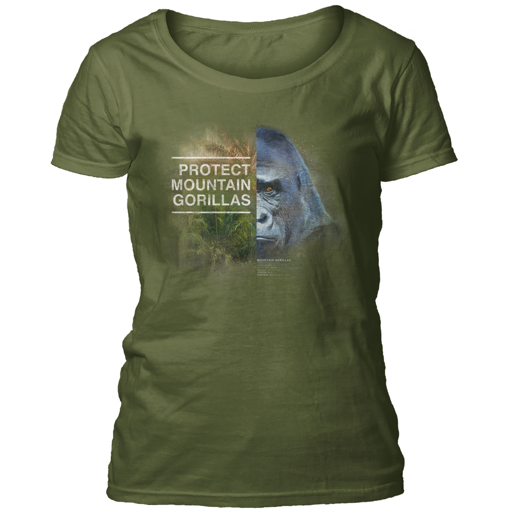 Protect Gorilla Green Women's Scoop T-shirt
