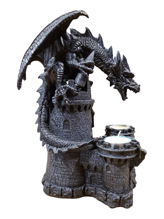 Black Dragon Tea Candleholder - 13*26cm