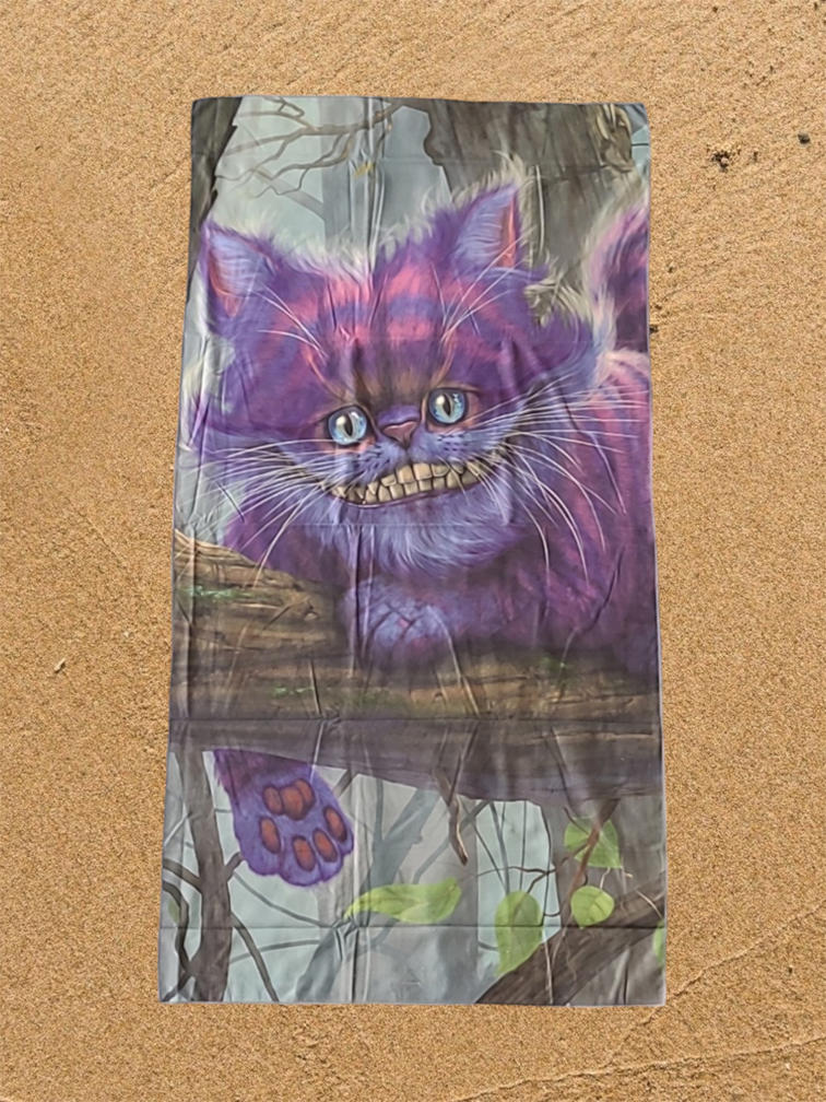 Cheshire Cat Serviette de plage 90x180cm