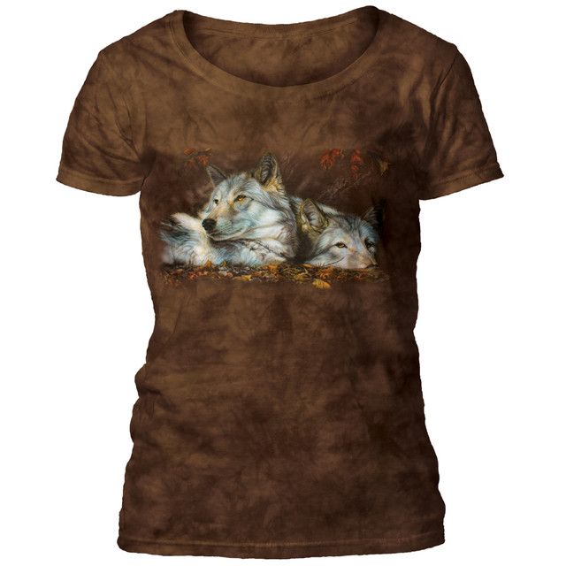 A Place Of Peace Wolf Women's Scoop T-shirt