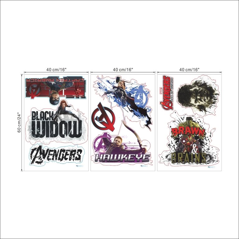 Marvel's Avengers Muursticker (set of 3)