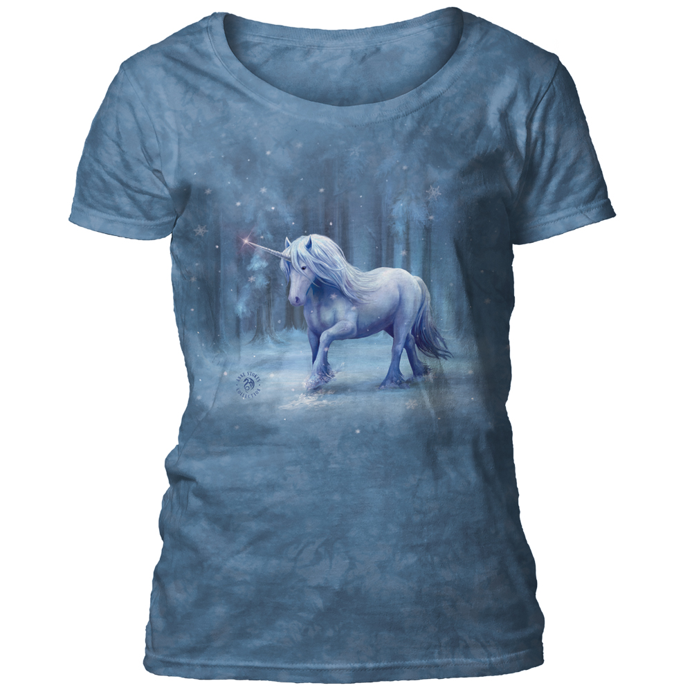Winter Wonderland Unicorn Women's Scoop T-shirt