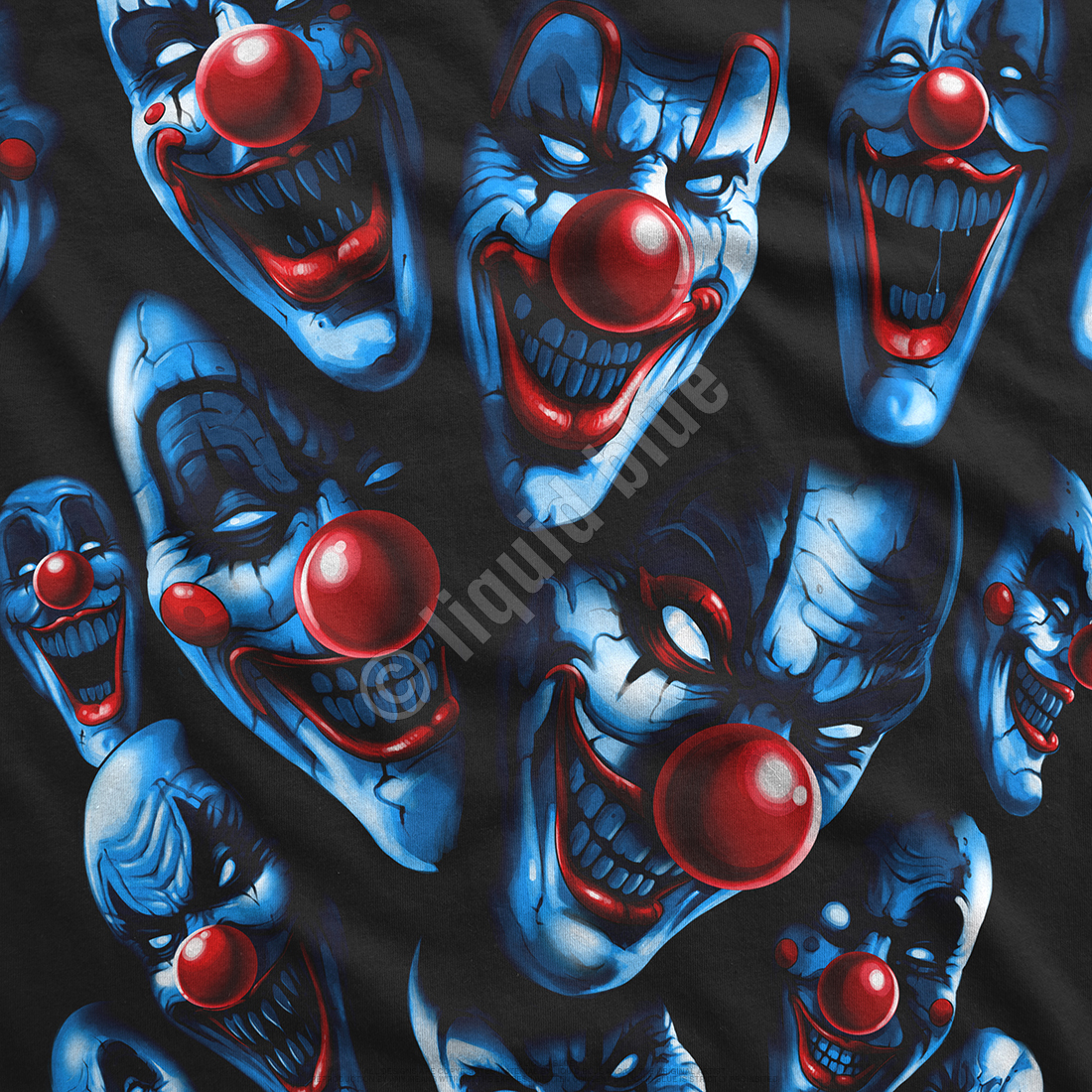 All  Over Clowns Dark Fantasy T-shirt