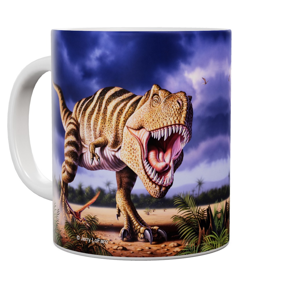 Striped T-Rex Mug