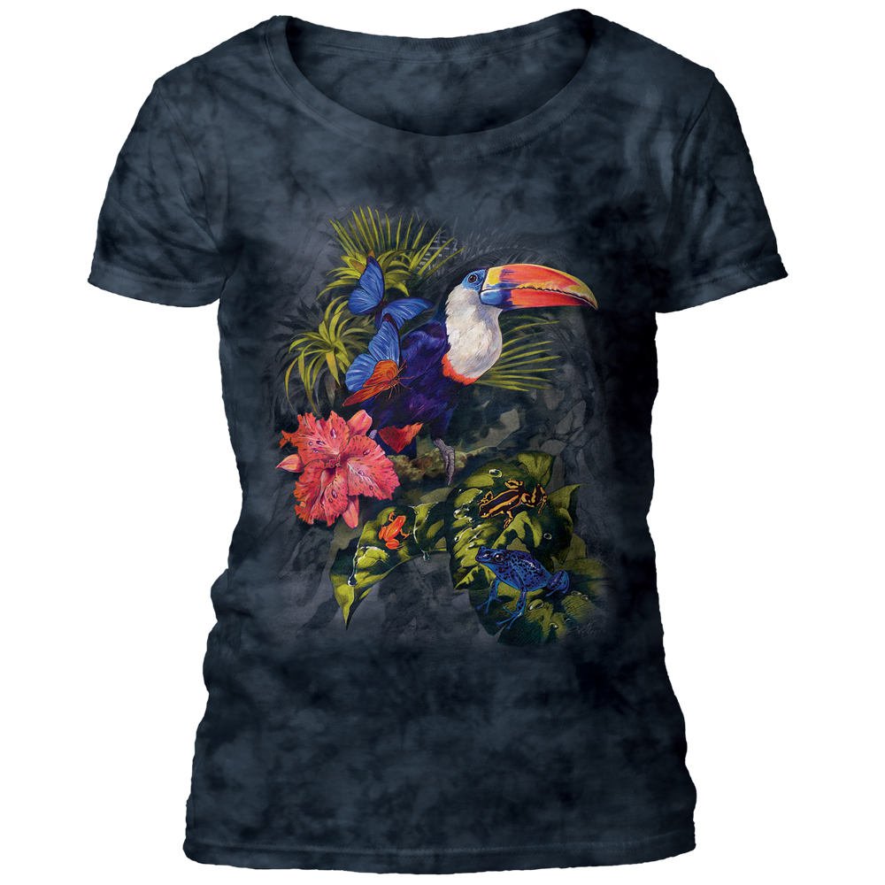 Rain Forest Collage Scoop T-shirt