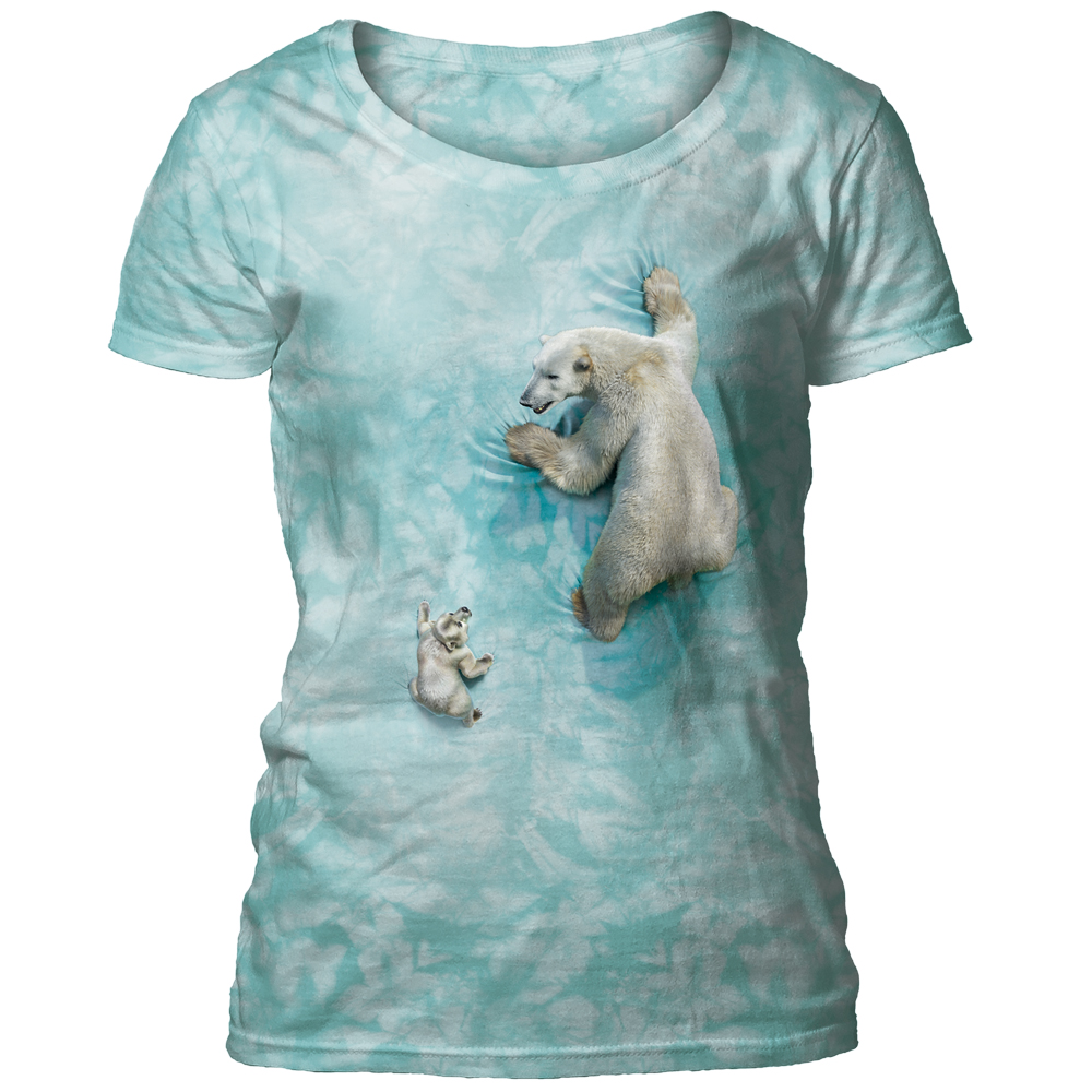 Polar Bear Climb Women's Scoop T-shirt