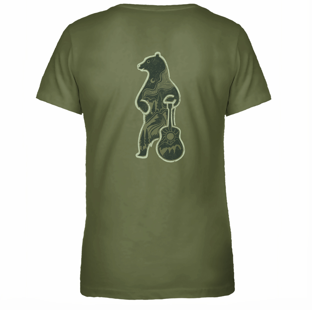 A Lover Of Nature Green (on the back) Women's Scoop T-shirt