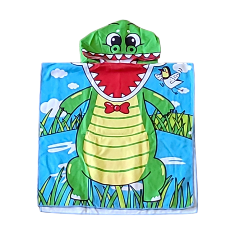 Crocodile Poncho de plage pour enfants