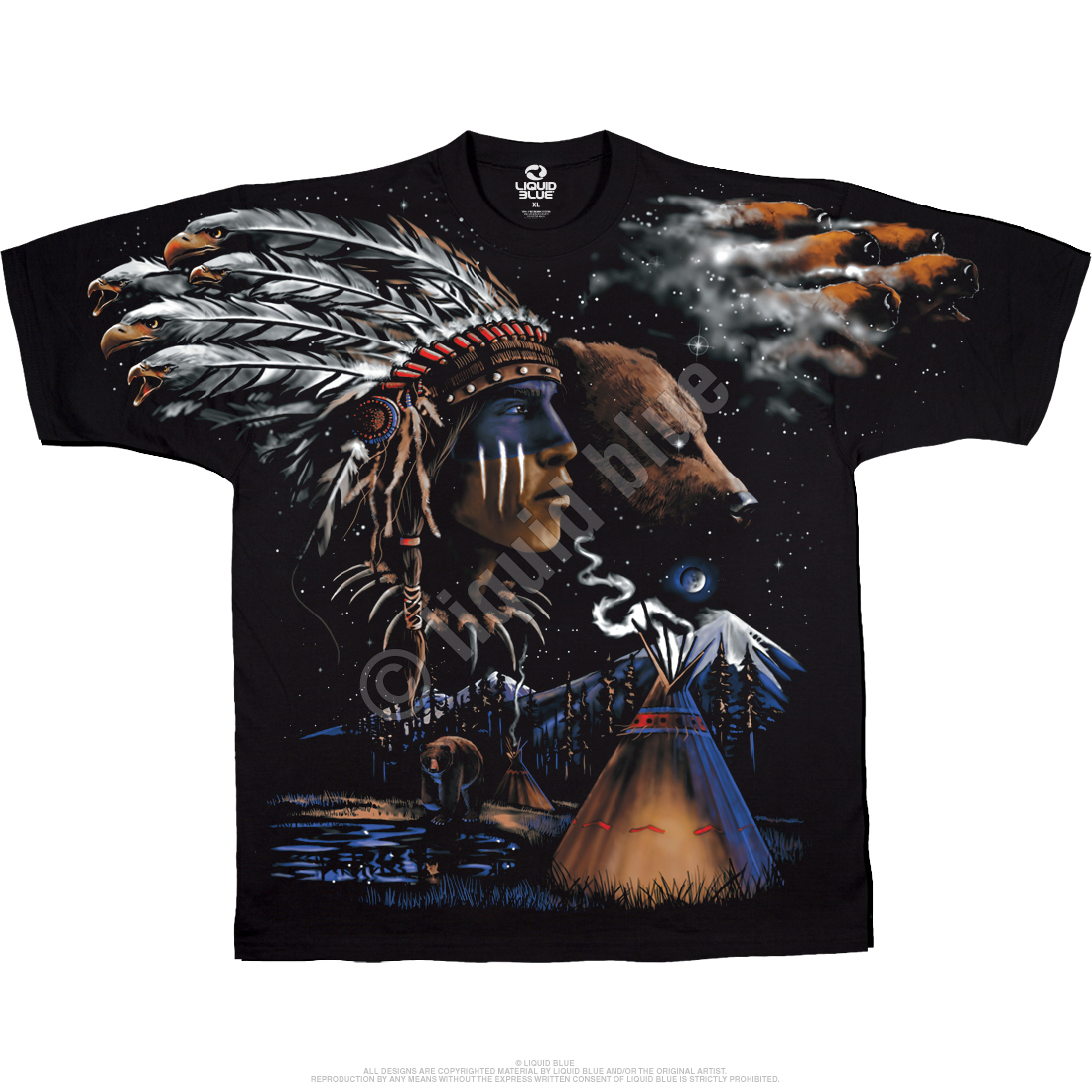 Indian Bear American West T-shirt