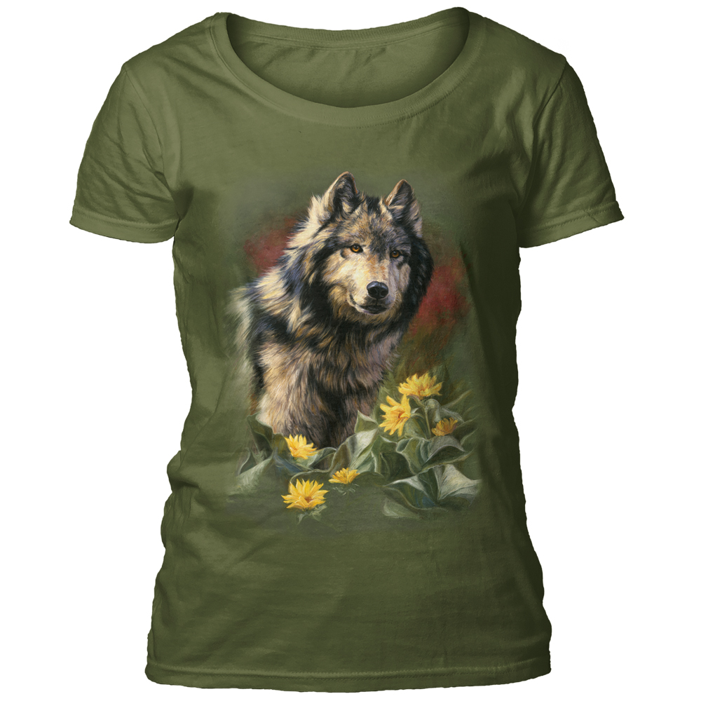 Wild Spirit Wolf Women's Scoop T-shirt