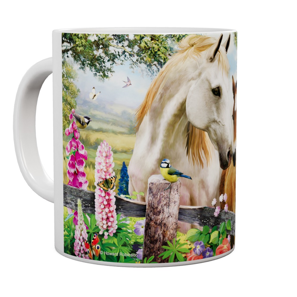 Mug In The Summer Meadow - Horses