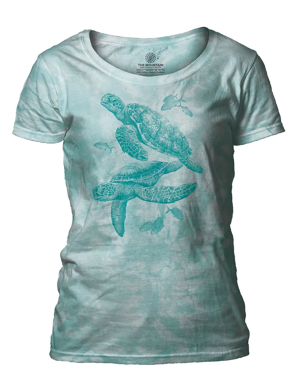 Monotone Sea Turtles Women's Scoop T-shirt