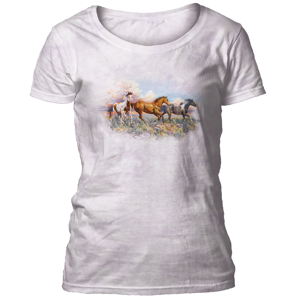 Race The Wind Horses Women's Scoop T-shirt