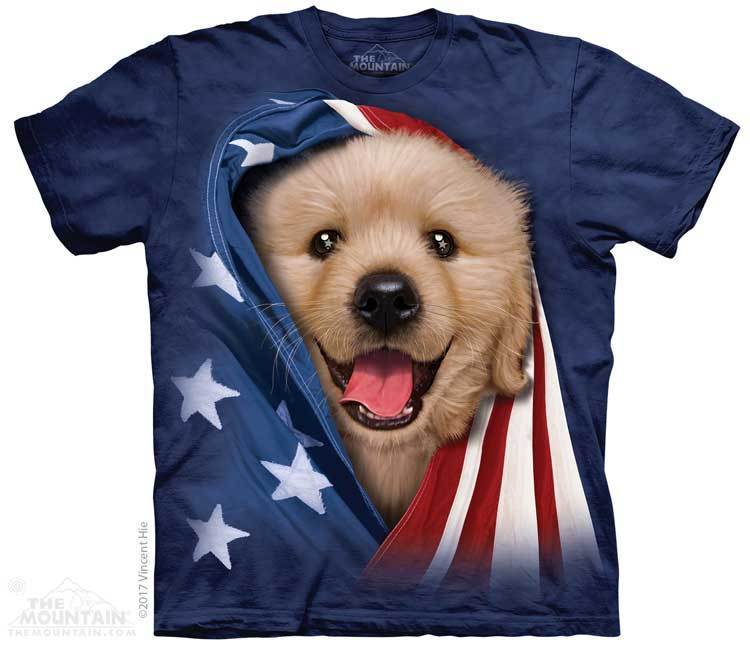 Patriotic Golden pup
